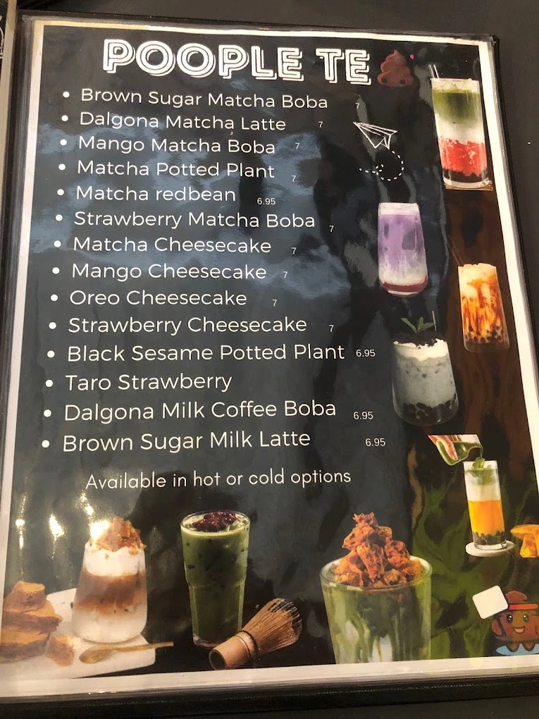 Poop Café menu 2