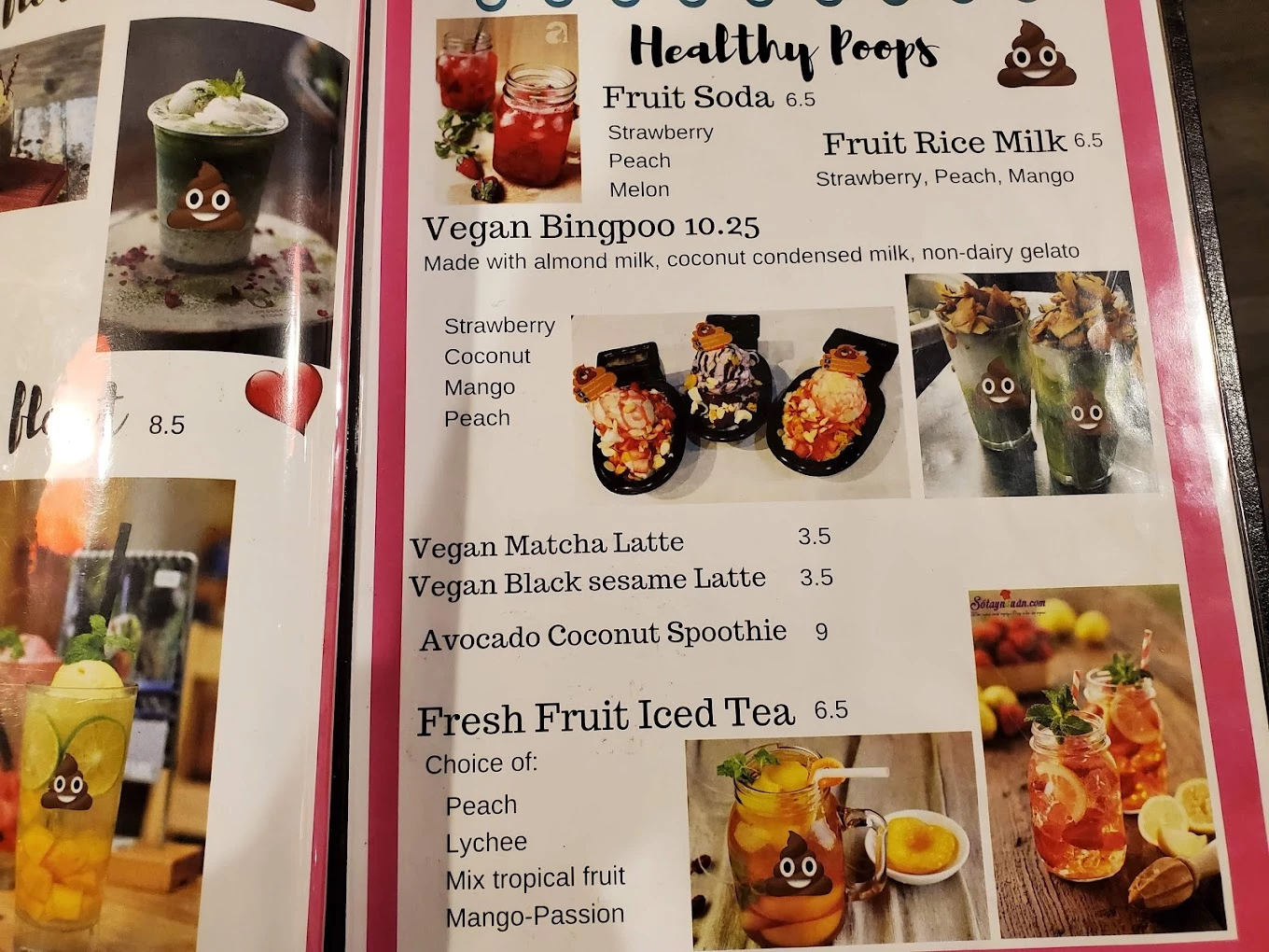 Poop Café menu 11