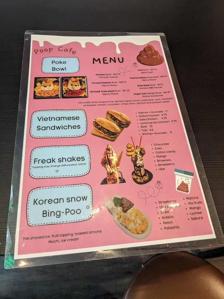 Poop Café menu 7